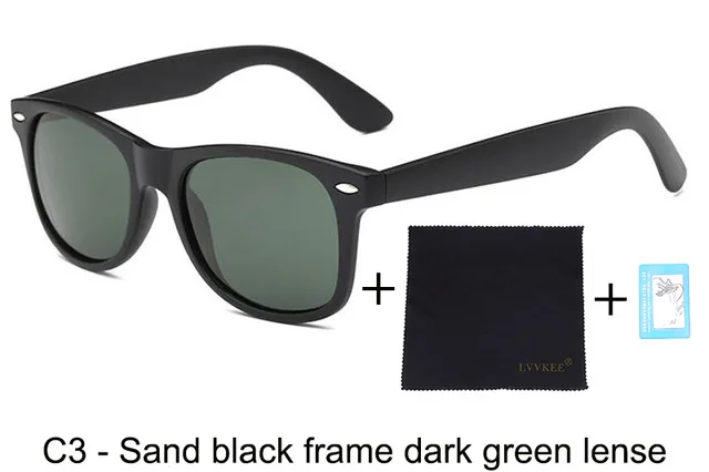 LVVKEE, классические брендовые Мужские поляризационные солнцезащитные очки, мужские, женские, солнцезащитные очки, для путешествий,, UV400, очки gafas Oculos de sol Feminino - Цвет линз: C3 No case