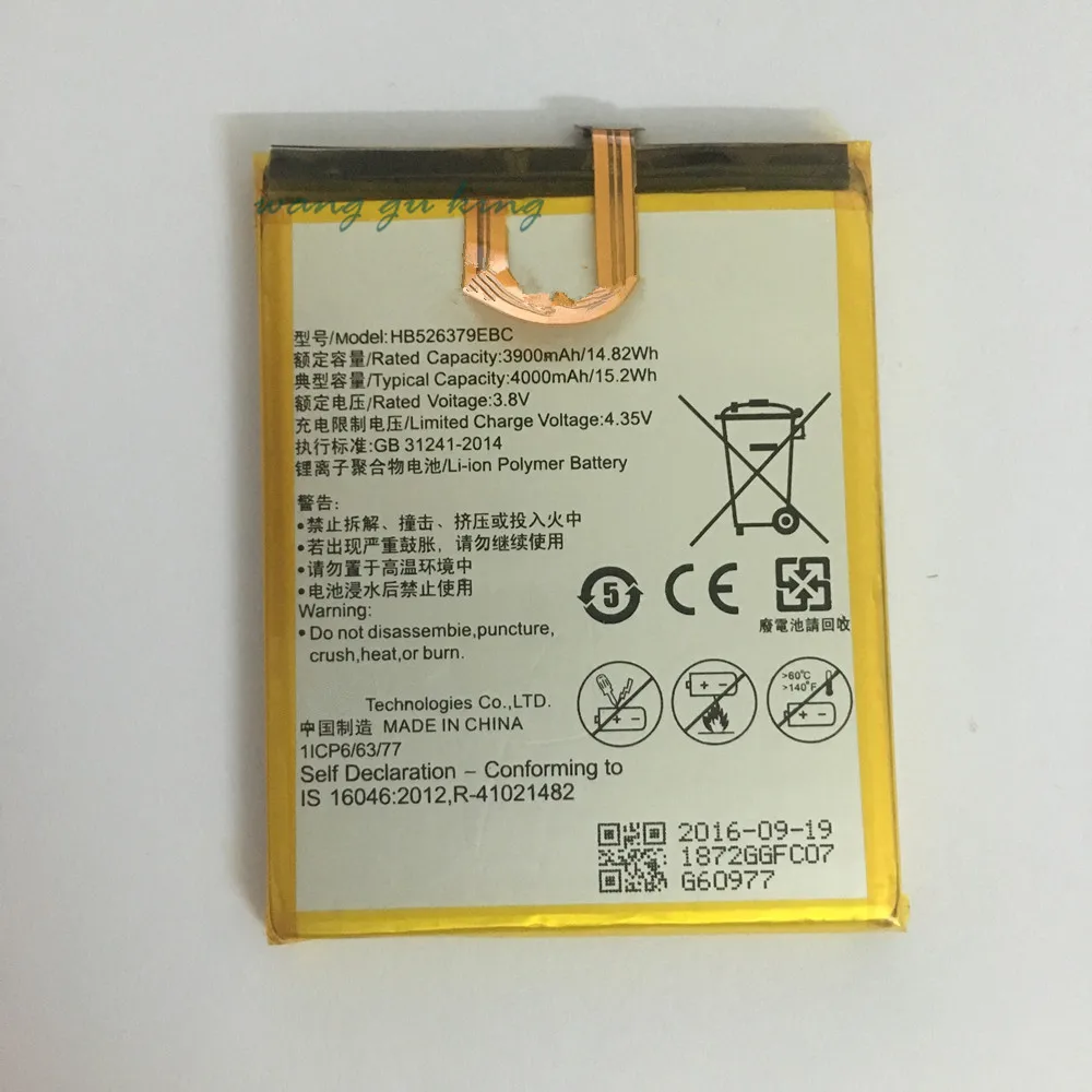 

3.8V 4000mAh HB526379EBC For Huawei Enjoy 5 TIT-AL00 CL10 Battery 100% Original New Replacement Battery accumulators