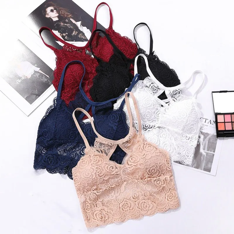 

Women Push Up V Neck Lingerie Seamless Lace Women Bra Padded Underwear Sexy Beauty Back Bras