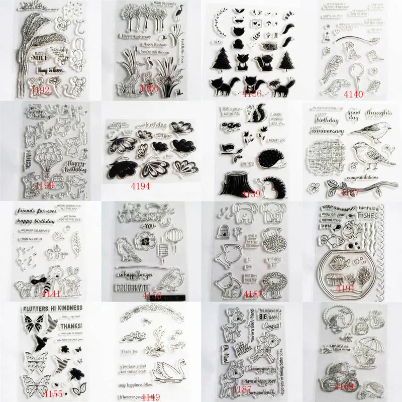 

DIY Cartoon Animals Silicone Seal Scrapbooking stamp Photo Album Decor Stencils Embossing Folder Children Handmade craft Toys