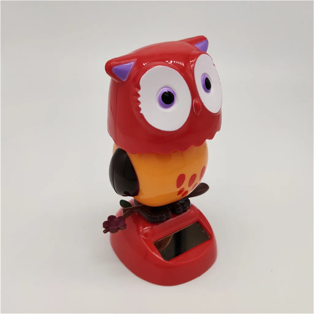 

Cute Owl Bird Dancing Shaking Head Car Ornament Swing Doll Solar Powered Dashboard Decoration Auto Accessories 4.0#