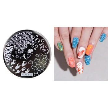 

HEHE ! 1Pcs Popular Stamping Plate Ocean Wave Water Bubbles Nail Art Stamp Template Image Transfer Stamp hehe 066