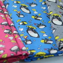 90*140 см милый мультипликационный Тоторо холст ткань лоскутное печатное обивка ткань для ткани дети мешок обуви