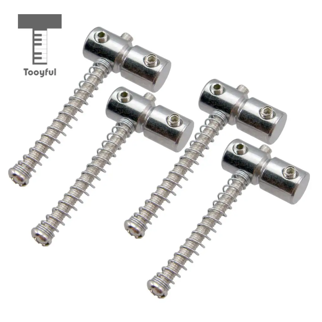Tooyful 4x Electric Bass Fixing String Bridge Saddle Zinc Alloy for Replacement Parts
