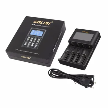 

GOLISI 4 Slots 2A Smart LCD Battery Charger Charging for Li-ion 18650 26650 AA & AAA Ni-MH Ni-cd Rechargeable Batteries Hot Sale