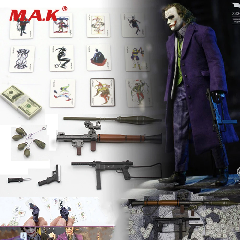 DIY 16 Scale Figure Scene Accessories Joker Clown Accessory Bag Gun