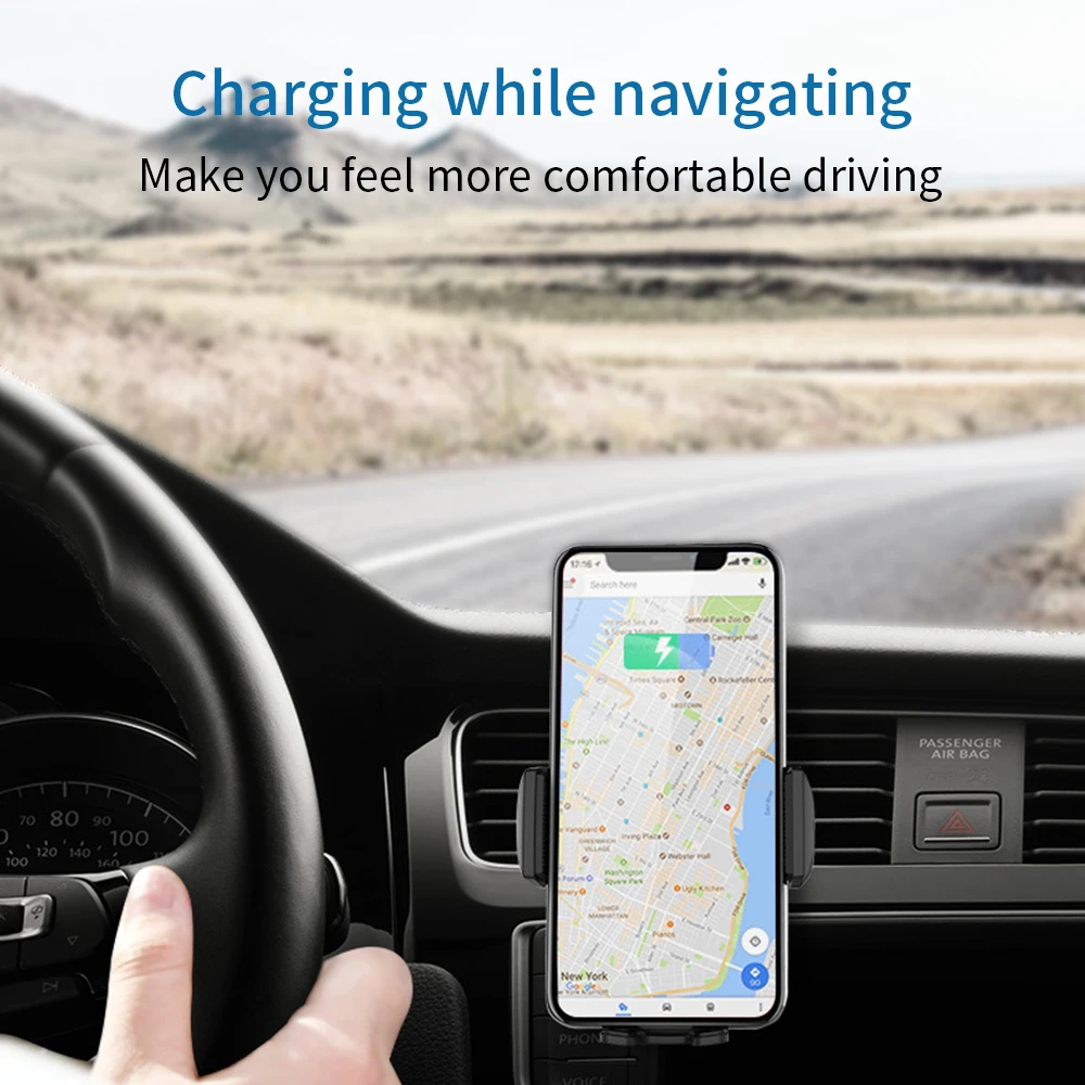 Автомобильное беспроводное зарядное устройство NTONPOWER Qi для iPhone 8/X/Xs быстрая