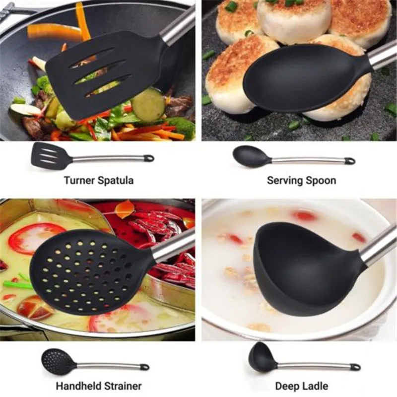 2018 Modern New Fashion Kitchen Utensils - 8 Piece Cooking Utensils - Nonstick Utensil Set - Silicone 2018 Modern New Fashion Kitchen Utensils - 8 Piece Cooking Utensils - Nonstick Utensil Set - Silicone