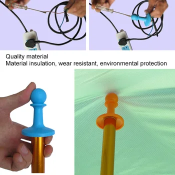 

4 Pcs/Set Lightning Proof Cap Camping Tent Poles Awning Rod Support Bar Anti-Thunder Protection Cover Hat 19ing