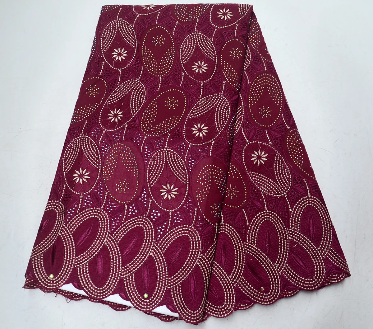 

Bestway Nigerian Cotton Material Lace Fabric High Quality Latest Swiss Lace In Switzerland African Fabric Lace Rhinestones Lace