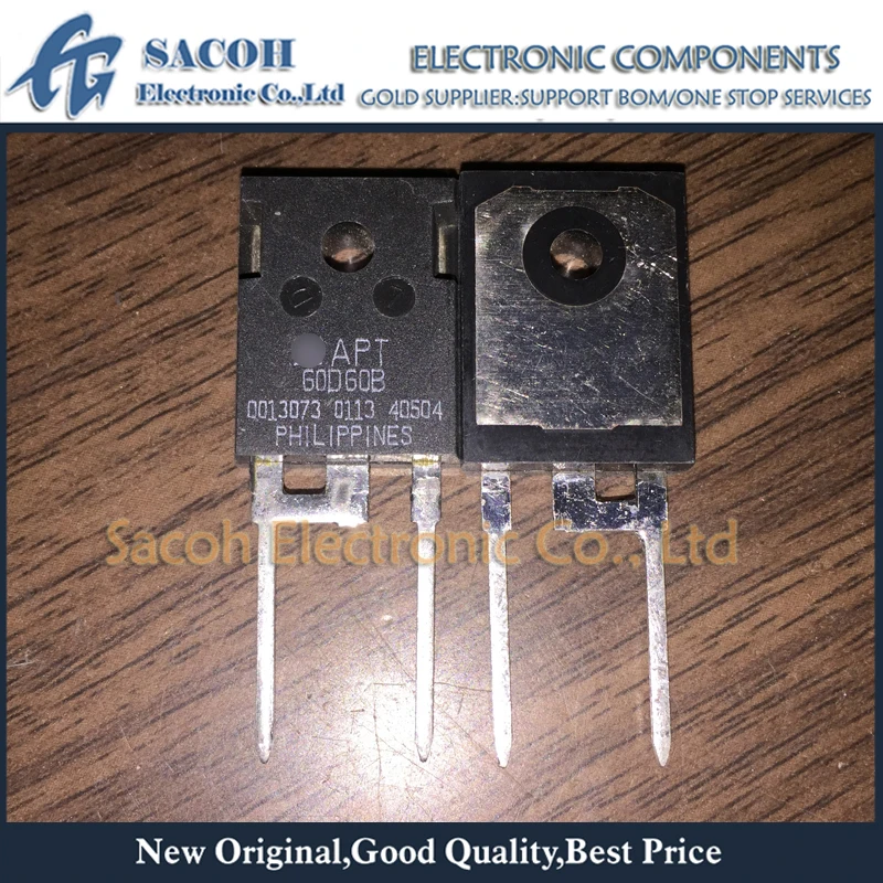 Free Shipping 10Pcs APT60DQ60BG APT60D60BG APT60D60B 60D60B TO-247 60A 600V Ultrafast Recovery Epitaxial Diode afbeelding