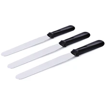 DIY Нержавеющая сталь торт крем Фондант прямо гладкой Пятно Инструмент Торт Обледенение отделка шпатель Гладкий лезвие