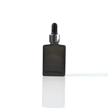1 шт.* 30 мл матовая черная прямоугольная форма стеклянная бутылка-капельница