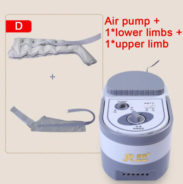 6 полости Электрический воздушный компрессионный массажер для ног Вибрация инфракрасная терапия рука Талия пневматические воздушные обертывания расслабить боль - Цвет: D