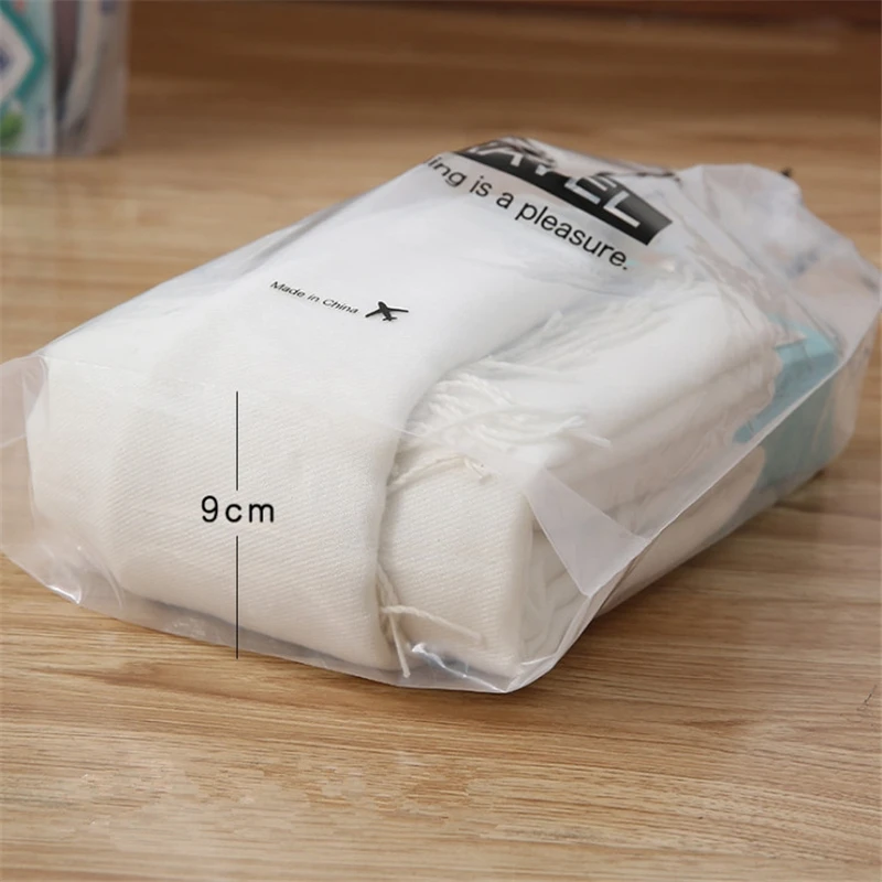 Travel Storage Drawstring Bags Small Waterproof Harness Pocket Transparent Clothing Underwear Bag 5 Per Pack Wash Supplies Pouch