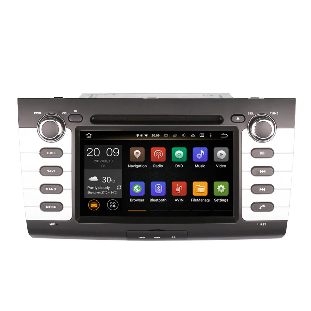 Discount 7" HD IPS 2 Din Android 9.0 Car Radio DVD Player GPS SWC for Suzuki Swift 2004-2010 with GPS Navigation DVD BT Multimedia Player 8