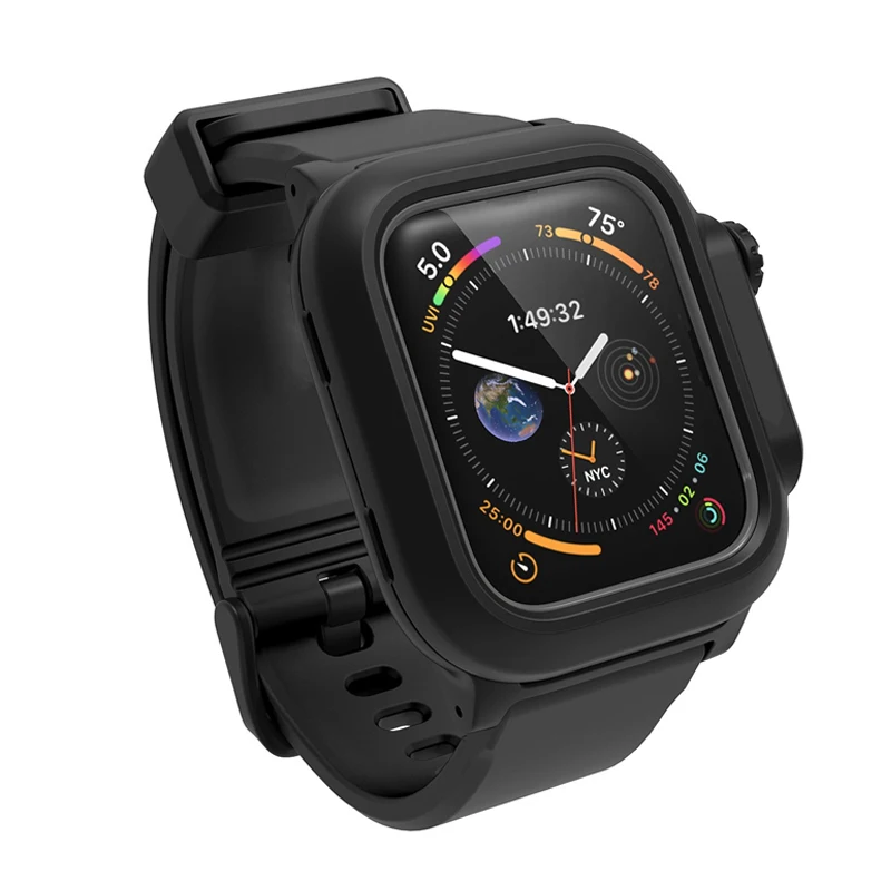 Водонепроницаемый чехол и ремешок для Apple Watch band 44 мм 40 42 Iwatch Series 6/5/4/3/2/SE спортивный