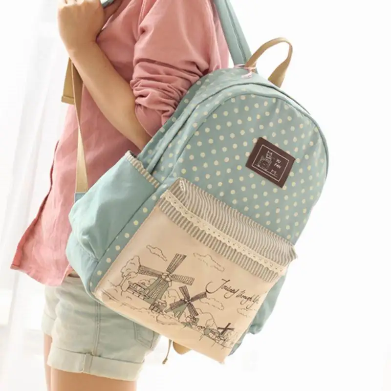 

2018 Fashion Women's Canvas Backpack School bag For Girl Ladies Teenagers Casual Travel bags Schoolbag Bagpack #ST-423