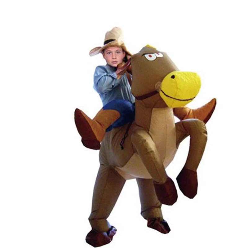 Purim inflatable cowboy Dinosaur costume Ride on horse Cosplay Fancy