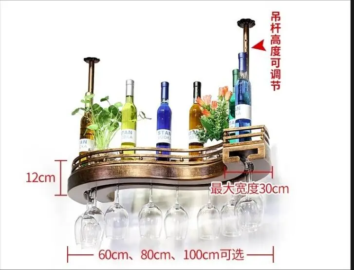 Стойка для винного бара, винный стеллаж, подвесной винный стеллаж, дисплей, креативная Высокая винная бутылка, стеклянная стойка, висящая вверх дном дома
