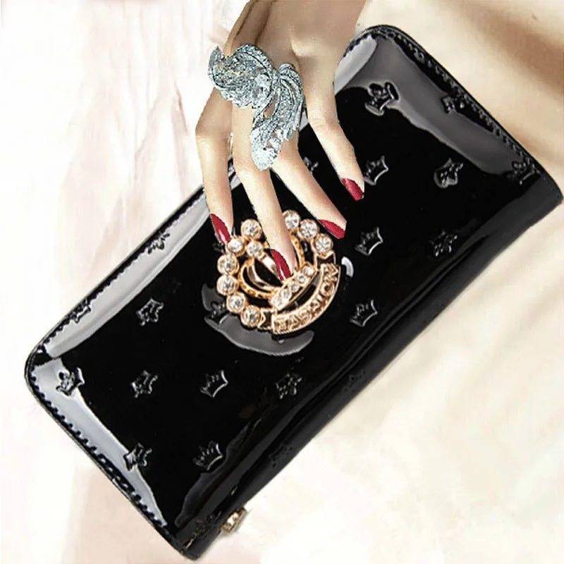  Woman Wallet Women Wallets and Purses Portefeuille Femme Crown Billeteras Mujer Marca Famosa Portafoglio Donna Carteras QB-057 