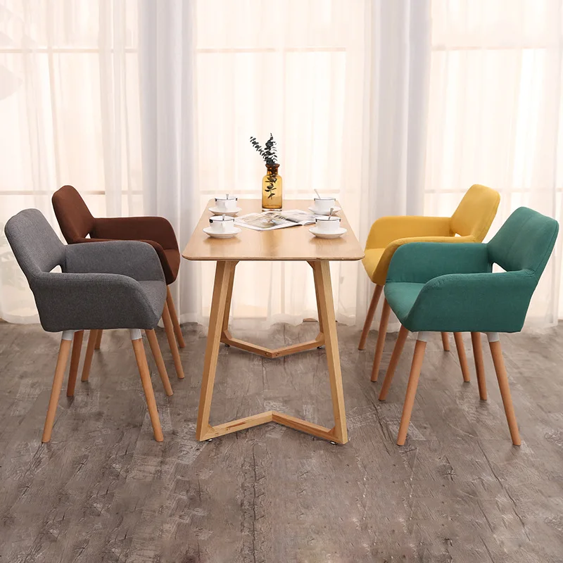 Твердый деревянный семейный ресторанный стул, современный минималистичный компьютерный стул, задний стул(кабинетный), повседневная мебель для отдыха в скандинавском стиле