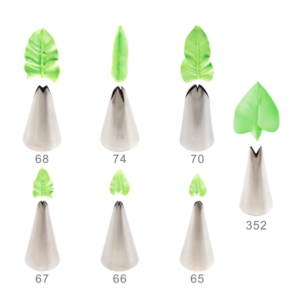 7 шт./компл. насадки Творческий глазури трубопроводов сопла Кондитерские наконечники для сладких изделий украшения торта украшения инструменты для макияжа в виде цветов и листьев