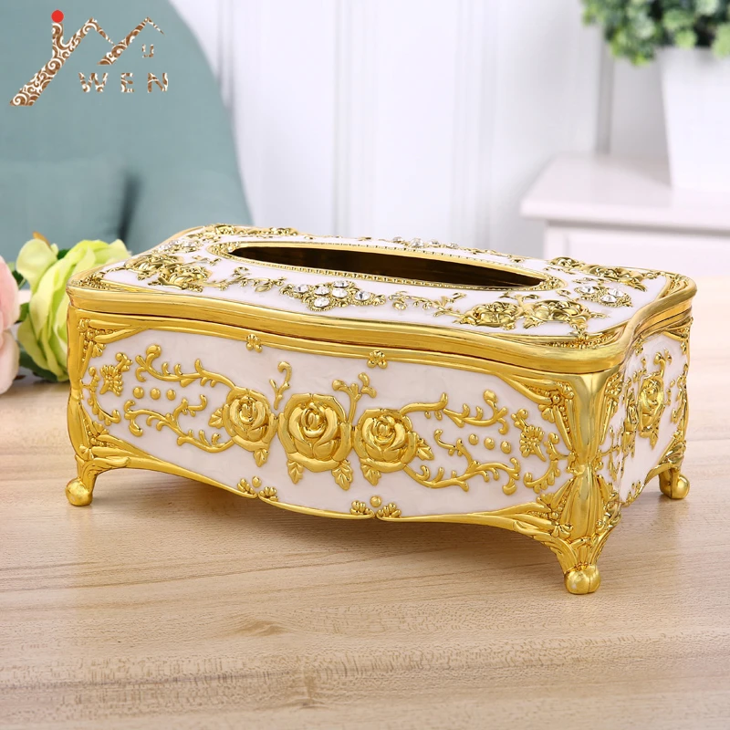 

Acrylic Tissue Box Universal Luxury European Paper Rack Office Table Accessories Home Office KTV Hotel Car Facial Case Holder