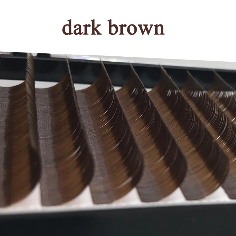 Abonnie 1 шт. 8-15 12 рядов темно-коричневые накладные ресницы из искусственной норки индивидуальное удлинение накладные ресницы наращивание ресниц