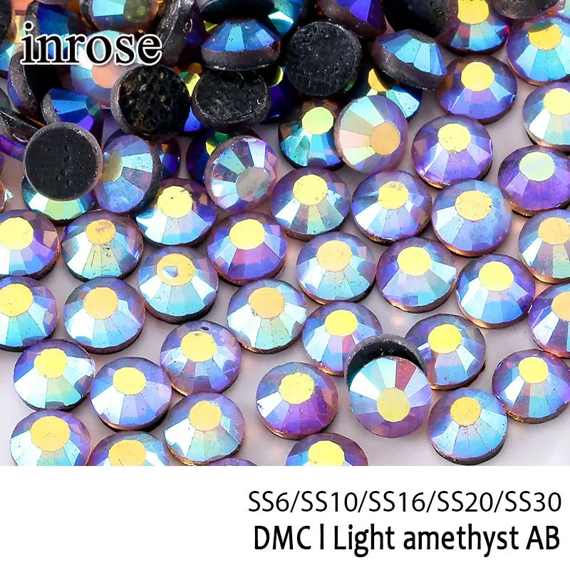 

SS16 SS20 SS30 Heat Transfer Flatback Light Amethyst AB DMC Hot Fix Rhinestones for Phonecase Decoration Wedding Dressed diy