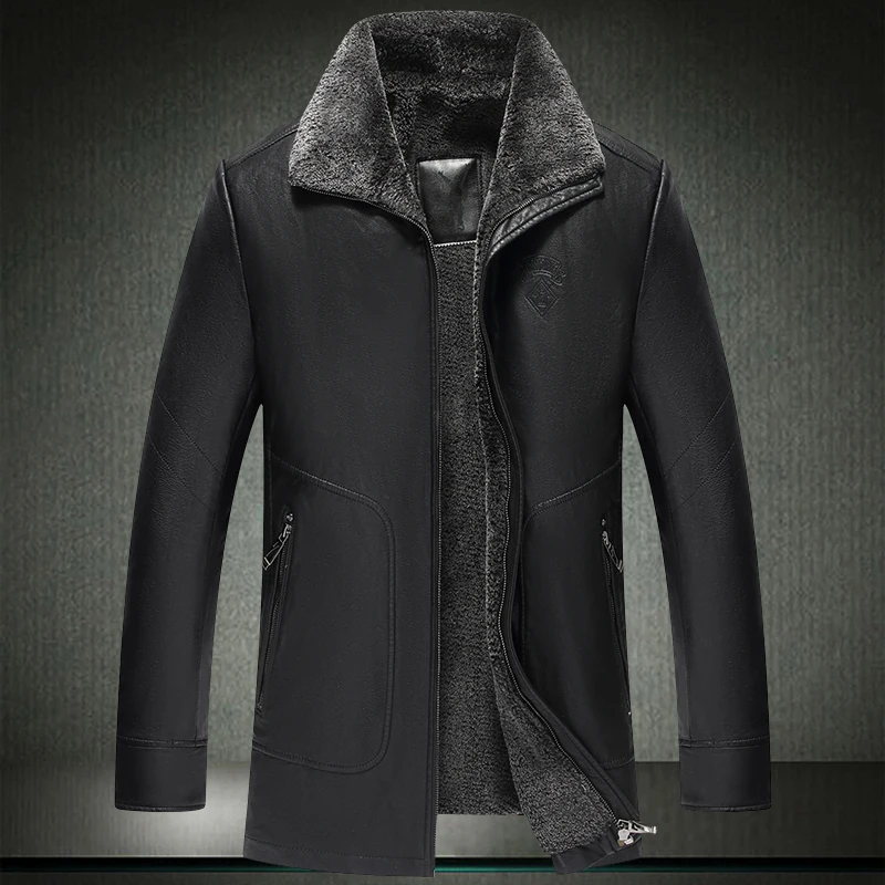 8XL мужская кожаная куртка 2019 на холодные зимы раздел мужские куртки парки из