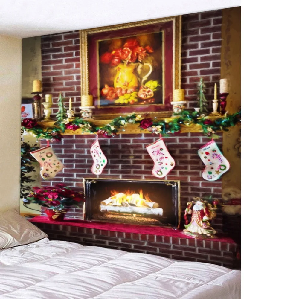  Fireplace wall tapestry hanging home decorations bedroom sheet hrow Blanket Rug Bedspread Table Clo