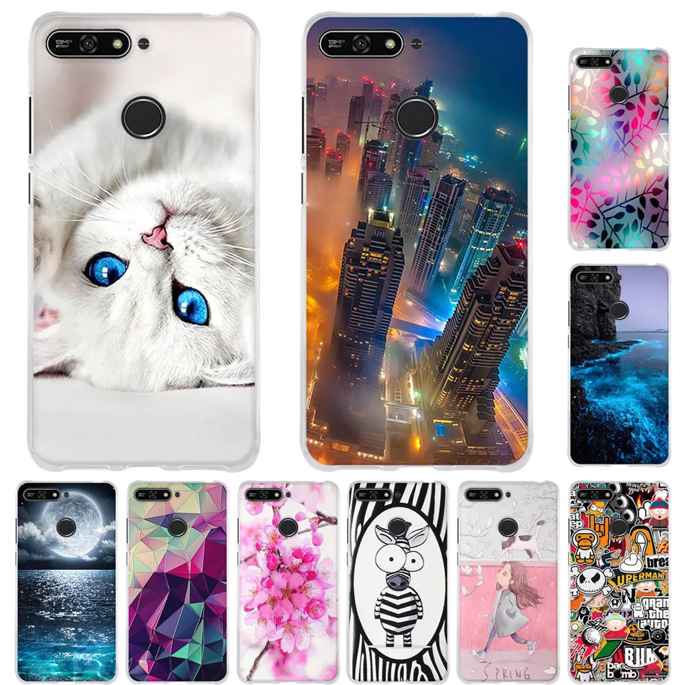 

For on Honor 7A Case Silicon Cover For on Honor 7A Pro Case Protective For Huawei Y6 2018 / Y6 Prime 2018 / Enjoy 8e Phone Cases