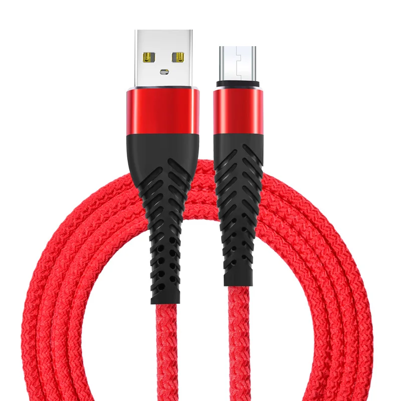 NOHON 3 м 2 м 1 м 0,2 м высокопрочный Micro USB кабель для samsung huawei Xiaomi LG Быстрая зарядка мобильного телефона Android адаптер зарядное устройство - Цвет: Red