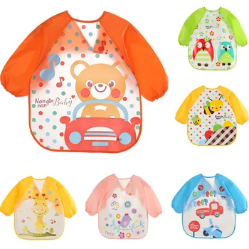 

Cute Baby Bibs Waterproof Long Sleeve Apron Children Feeding Smock Bib Burp Clothes Soft Eat Toddler Baberos Bavoir Clothing