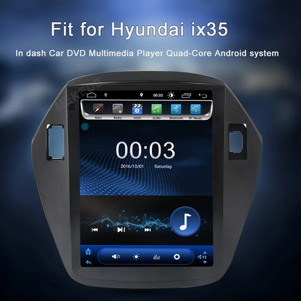 Flash Deal MEKEDE Android 9.0 Tesla style Car No DVD Player GPS Navigation For Hyundai IX35 2009-2012 radio tape recorder stereo IPS screen 5