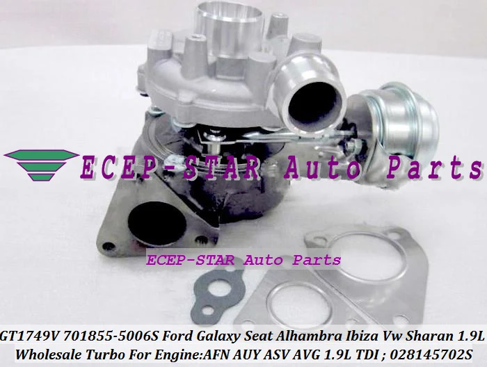 GT1749V 701855-5006 S 701855 028145702 S 701855-0006 Турбокомпрессор 《 Ford Galaxy для Seat Alhambra Ibiza VW Sharan АФН AUY ASV среднее 1.9L