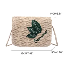 Сумки для женщин модная маленькая сумка-мессенджер для девочек женская Соломенная Сумка тканевая сумка через плечо сумка K515