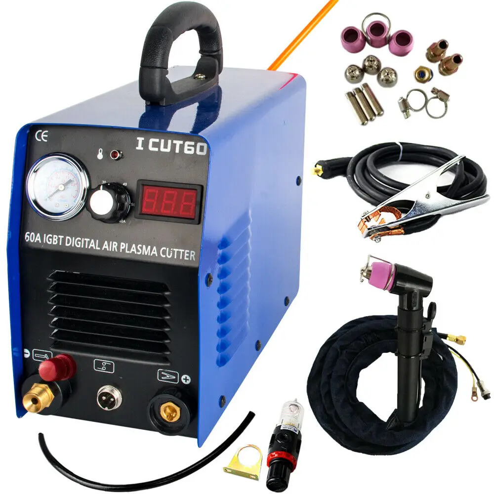 Tosense Pilot Arc Plasma Cutter plasma cutting machine HF 220v 60A work with CNC ICUT60P
