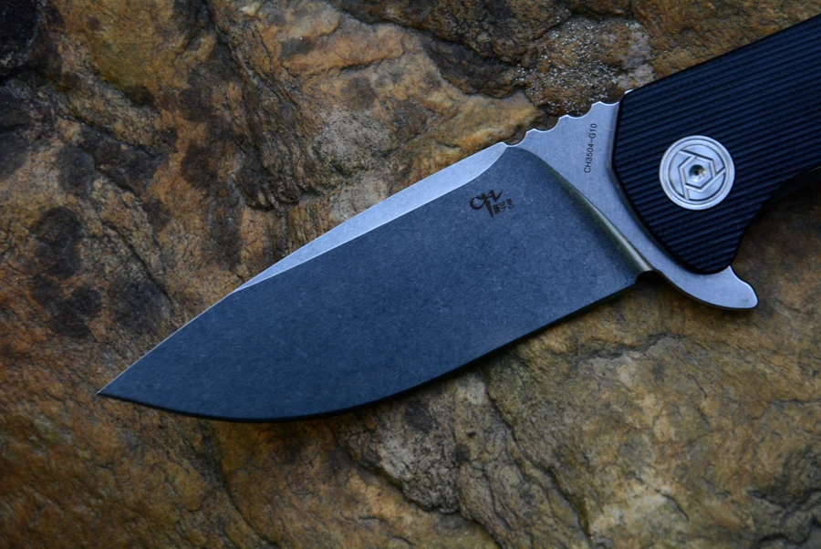 CH Pocket Folding knife CH3504 G10 handle D2 blade Ceramic ball bearing washer outdoor Survival hunting knife tool gift package