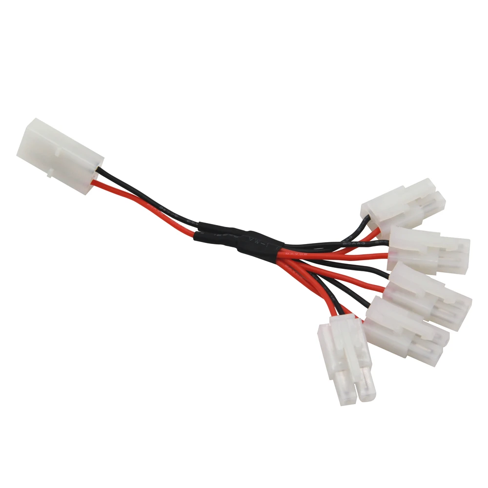 

4.8V 6V 7.2V 9.6v Battery Charging Tamiya plug Parallel connection Cable 5 in 1 Parallel line cable For Lipo Ni-MH Battery
