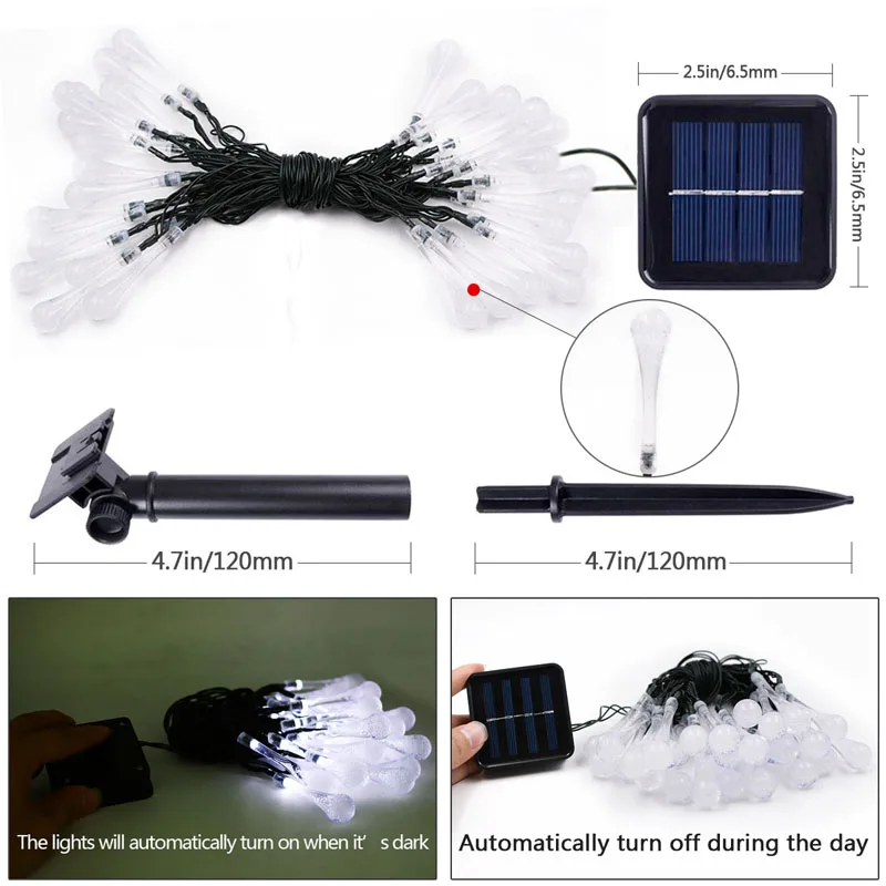 SOCO фея струнные огни 2 * светодио дный 30 LED s водостойкий Солнечный декоративный