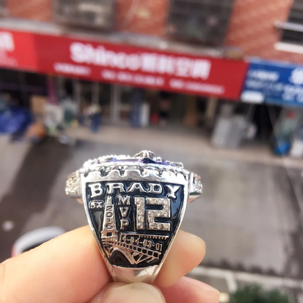 Dropshipping Replica Super Bowl Li 2016 New England Patriots Tom Brady Number 12 Championship Ring Size 8 14 Ring Size Championship Ringssuper Bowl Aliexpress