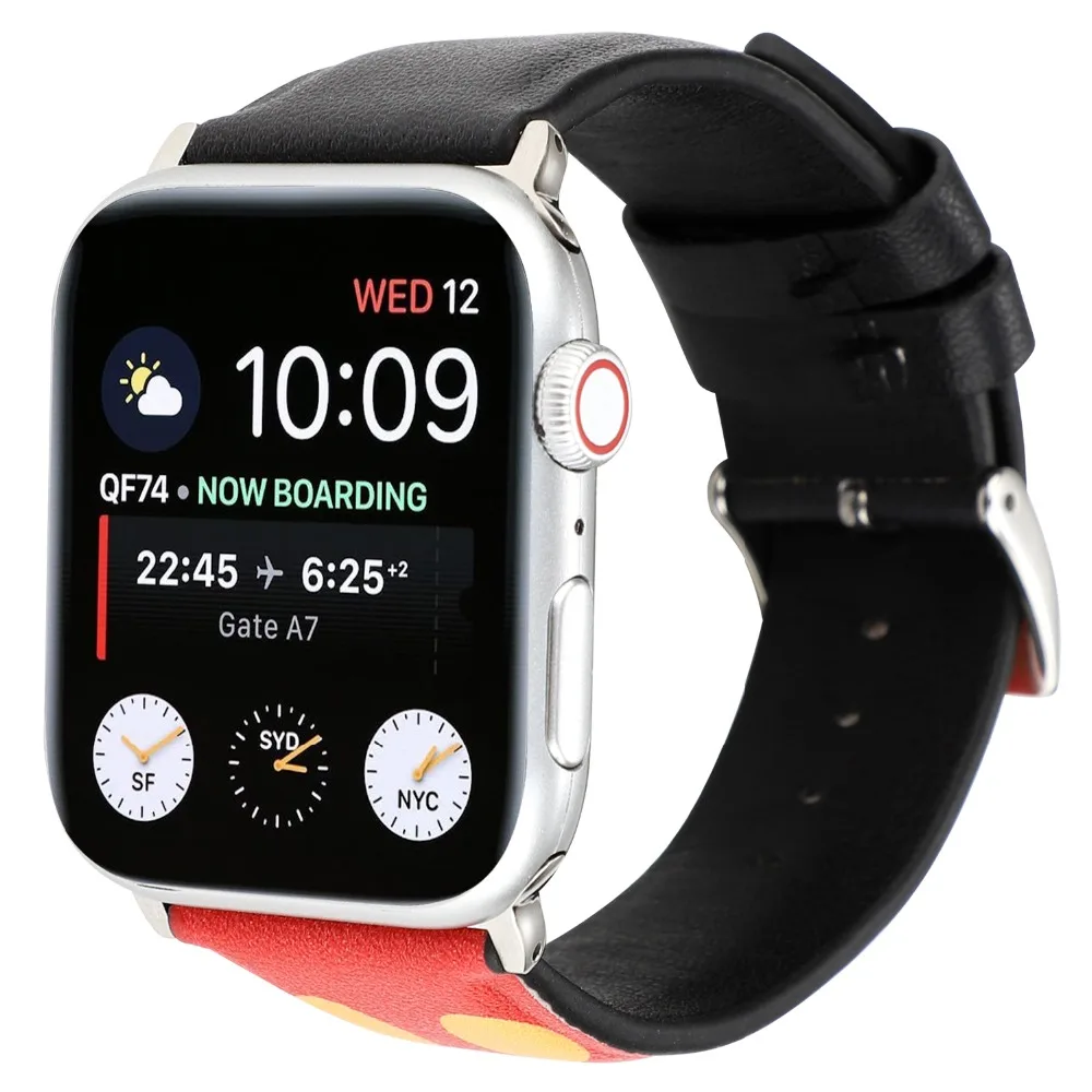 YUKIRIN Dots Minnie Mickey Kitty Cat ремешок из натуральной кожи для Apple Watch Series 4 3 2 1 ремешок для iWatch 38 42 мм 40 44 мм мышь