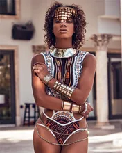 

New Women Swimsuit Tribal Printed Egypt One Piece Swimwear Women Summer Beach Bathing Swim Suits Wear Women Wholesale