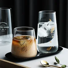 Письмо холодный напиток чашка большой живот Кубок прозрачный стакан напиток стакан смешивания