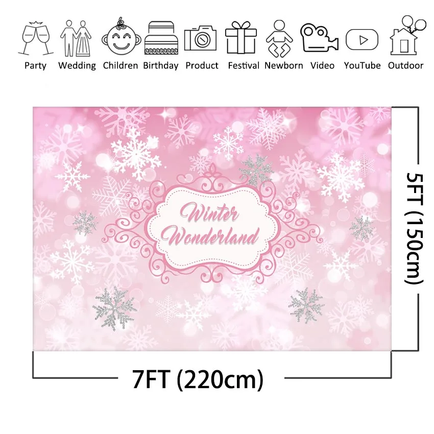 Pink winter Baby Shower Props \u2022 Little Snowflake girl baby shower Props \u2022 girl winter baby shower props \u2022 Pink Snow photo booth