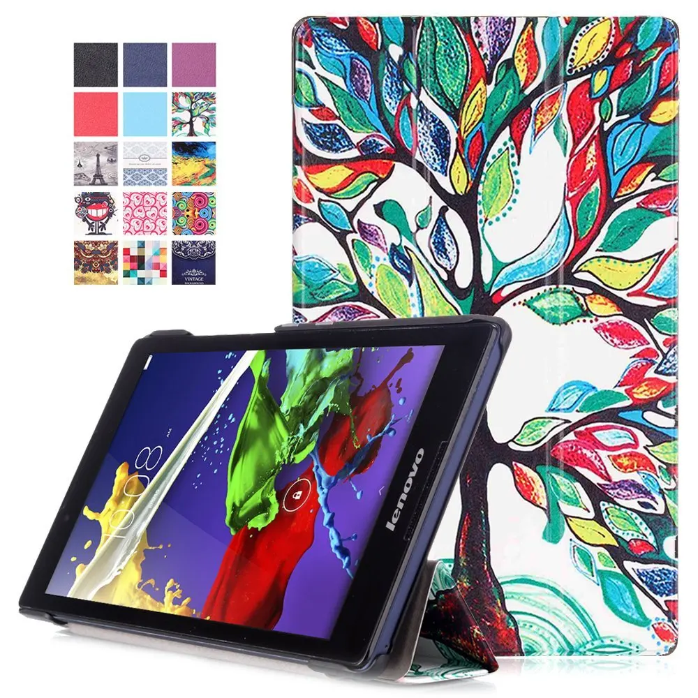 

Stand PU Leather Cover Case for Lenovo Tab 3 8.0 850F/M TB3-850M TB-850M Tab3-850 Tablet Protective Case Cover Funda Capa