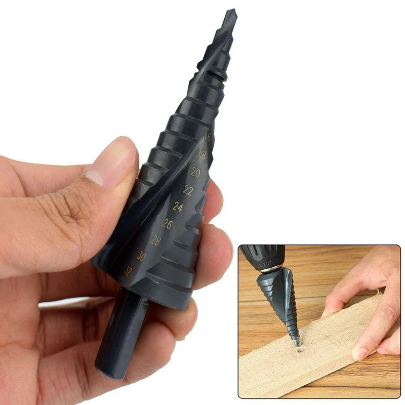 3PCS/SET 4-32MM HSS Cobalt Step Stepped Drill Bit Set Nitrogen High Speed Steel Spiral For Metal Cone Triangle Shank Hole 3PCS/SET 4-32MM HSS Cobalt Step Stepped Drill Bit Set Nitrogen High Speed Steel Spiral For Metal Cone Triangle Shank Hole
