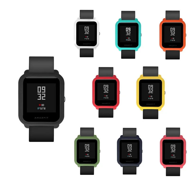 Чехол для Xiaomi Huami Amazfit bip bit pace lite youth smart watch Мягкая Силиконовая защита для экрана устойчивая к царапинам рамка Крышка